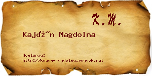 Kaján Magdolna névjegykártya
